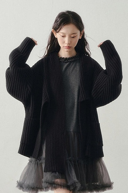 Gray Mesh Patchwork Long Sleeve Dress