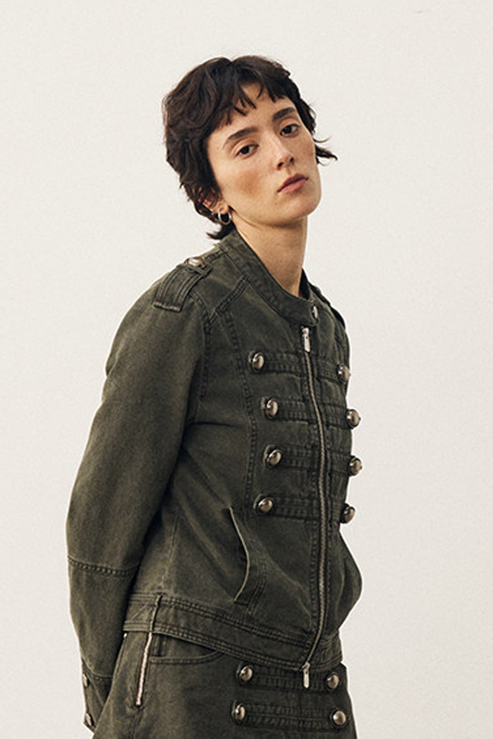 Retro Washed Double-Breasted Jacket