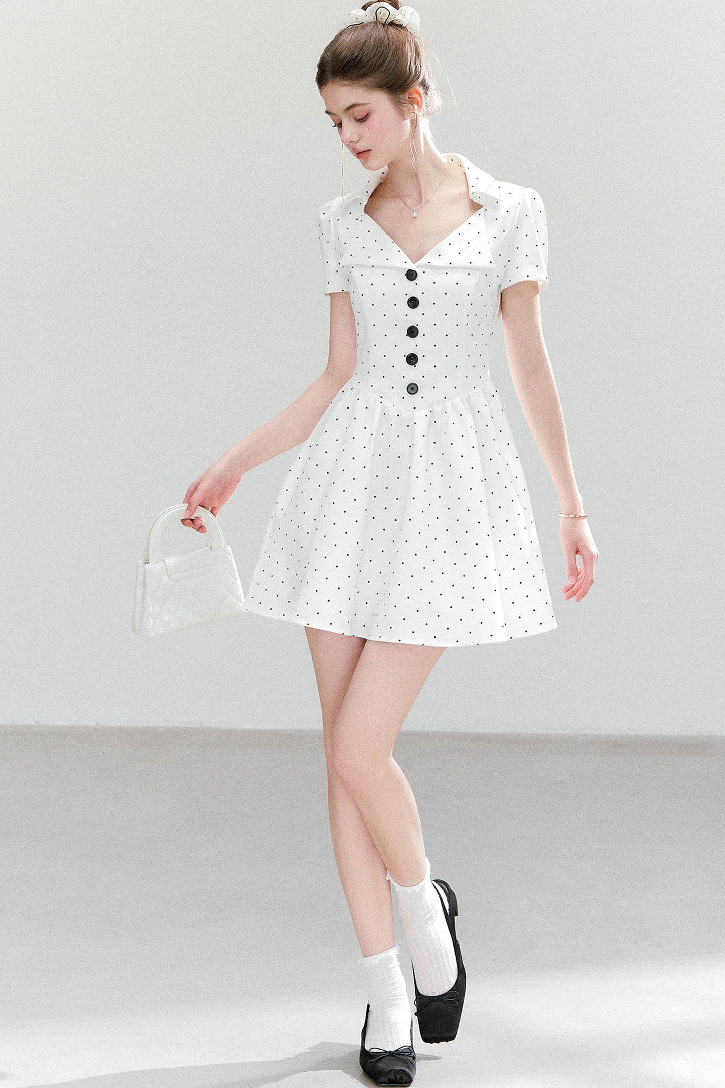 French-Style Polka Dot Dress
