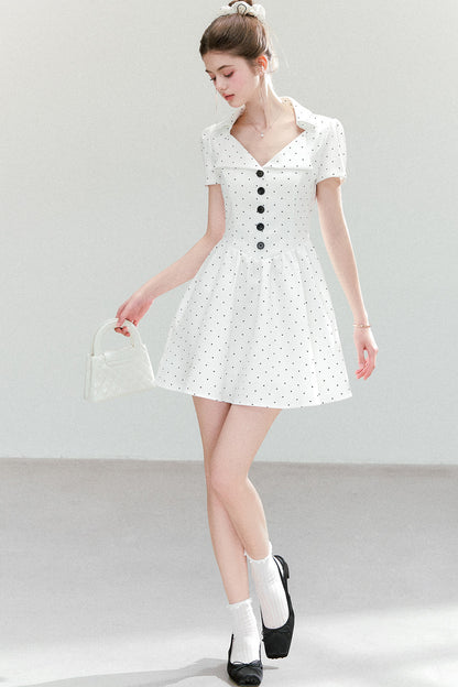 French-Style Polka Dot Dress
