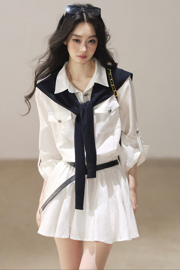 High-Fashion Shirt Dress Set-Up