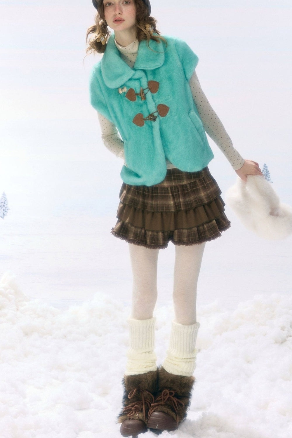 Toggle Button Lamb Wool Vest