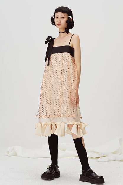 Fragmented Bowknot Strap Dress