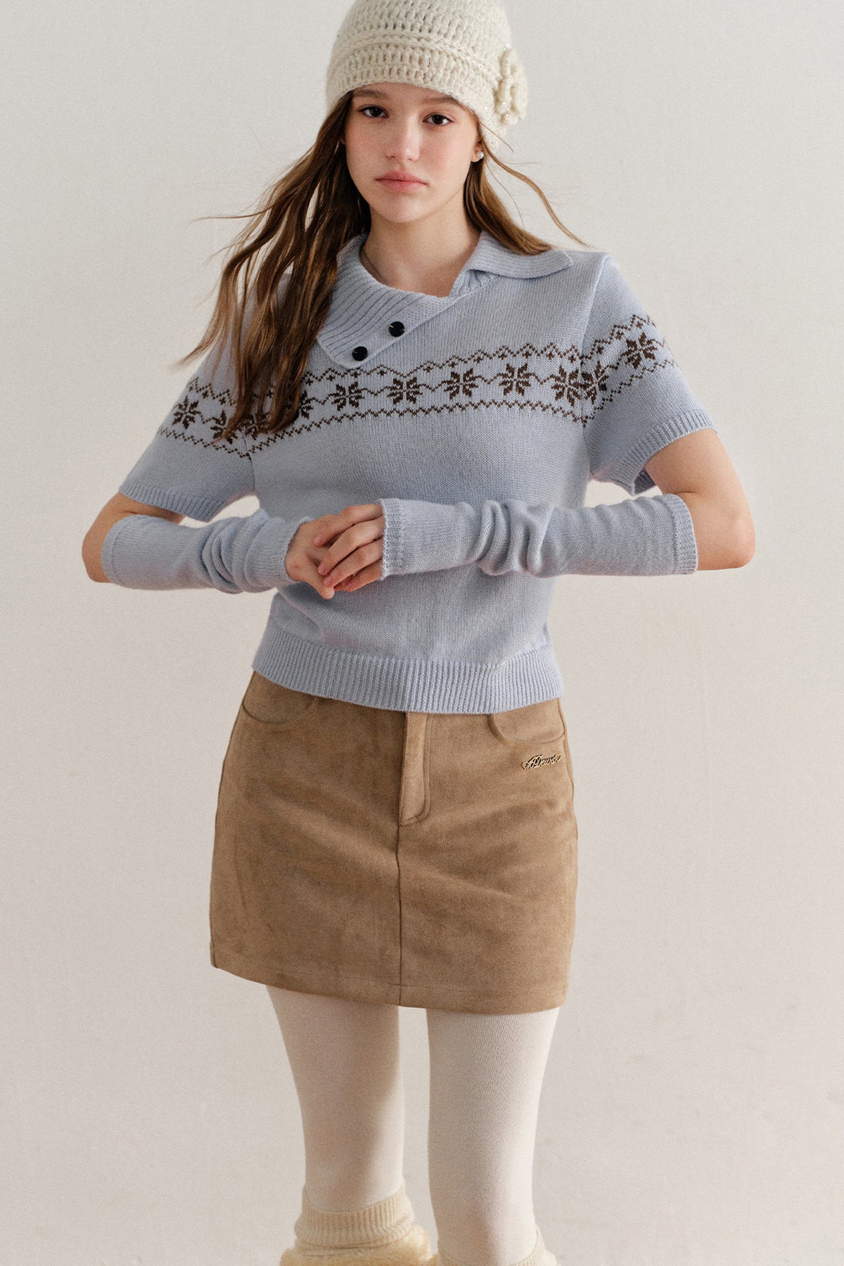 Snowflake Fair Isle Knit Top