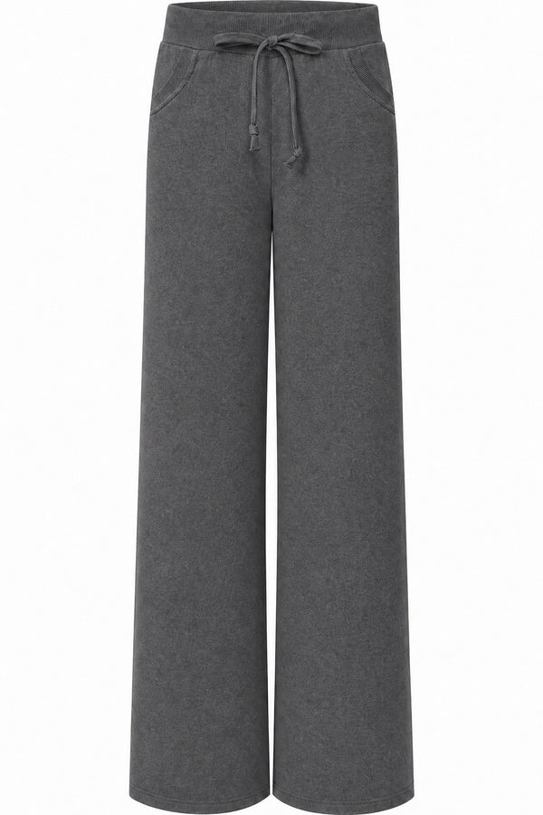 Hooded Knit Cardigan and Sweatpants Set-Up
