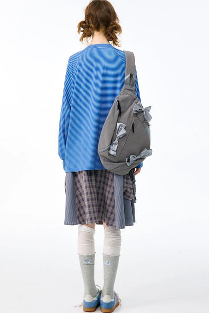 Retro Plaid Mid-Length Skirt