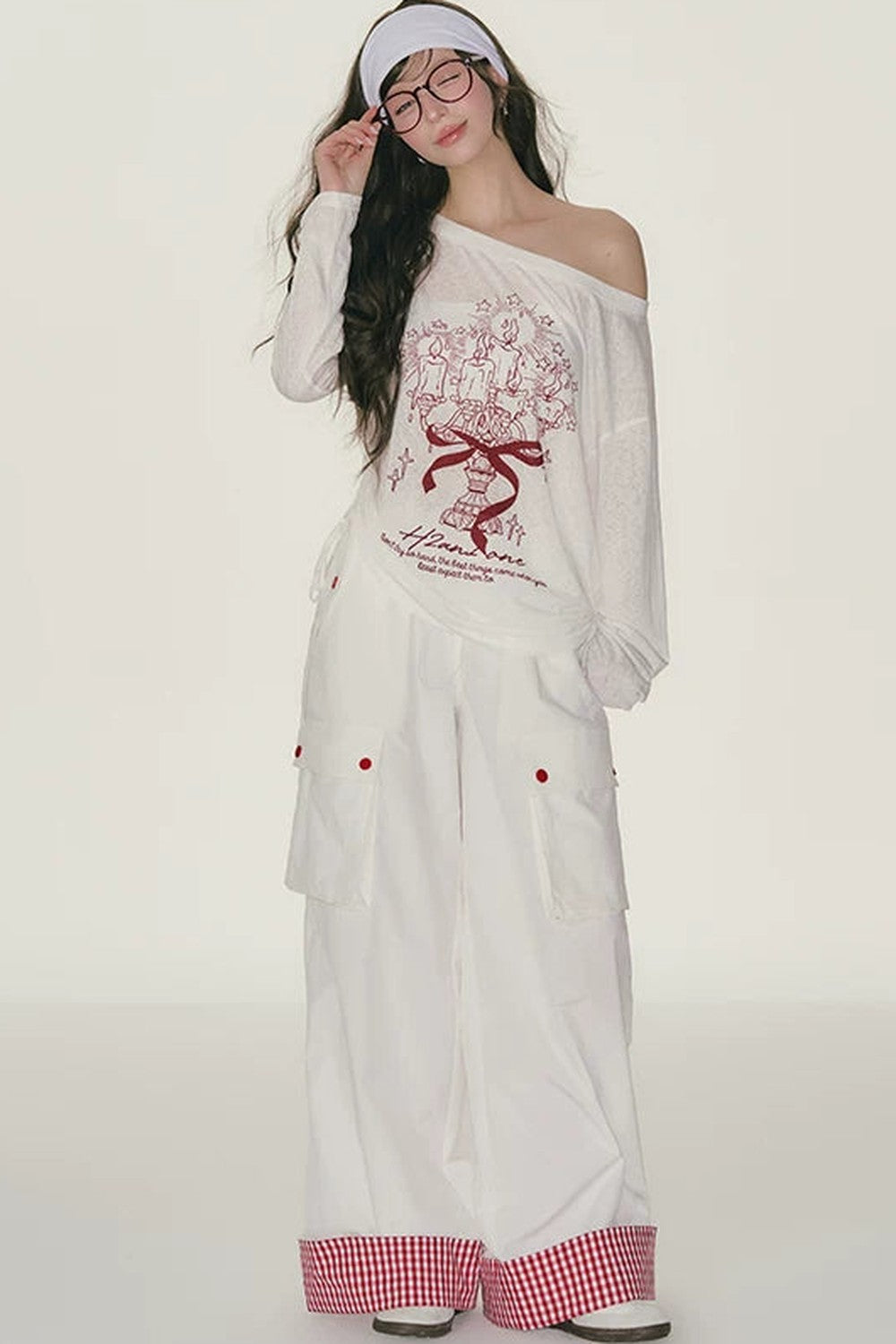 Graffiti Off-Shoulder Top