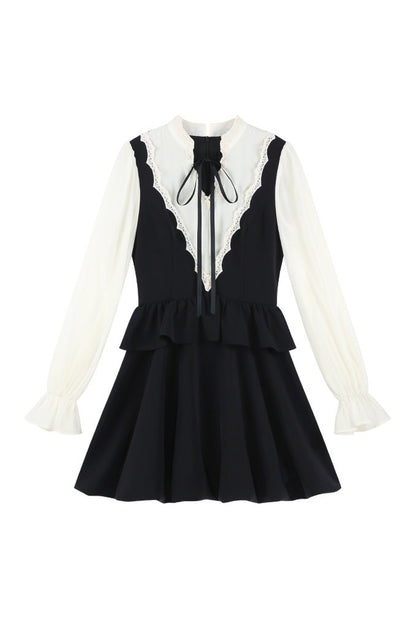 Hepburn Black Floral Dress