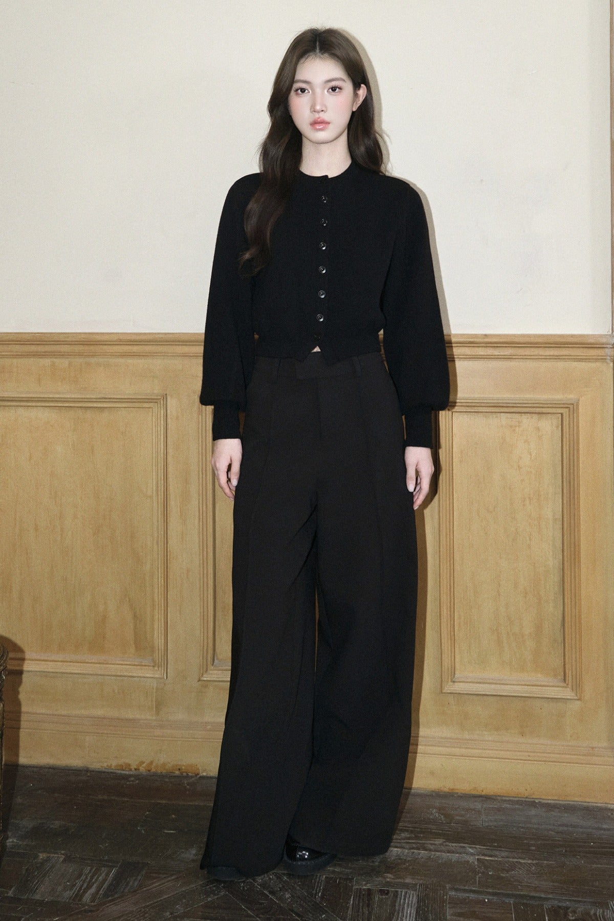 Pure Wool Round Neck Cardigan