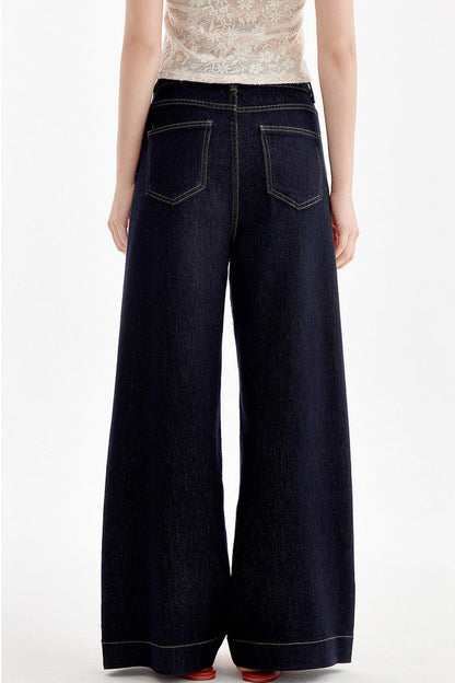 Pantalones vaqueros minimalistas de cintura alta
