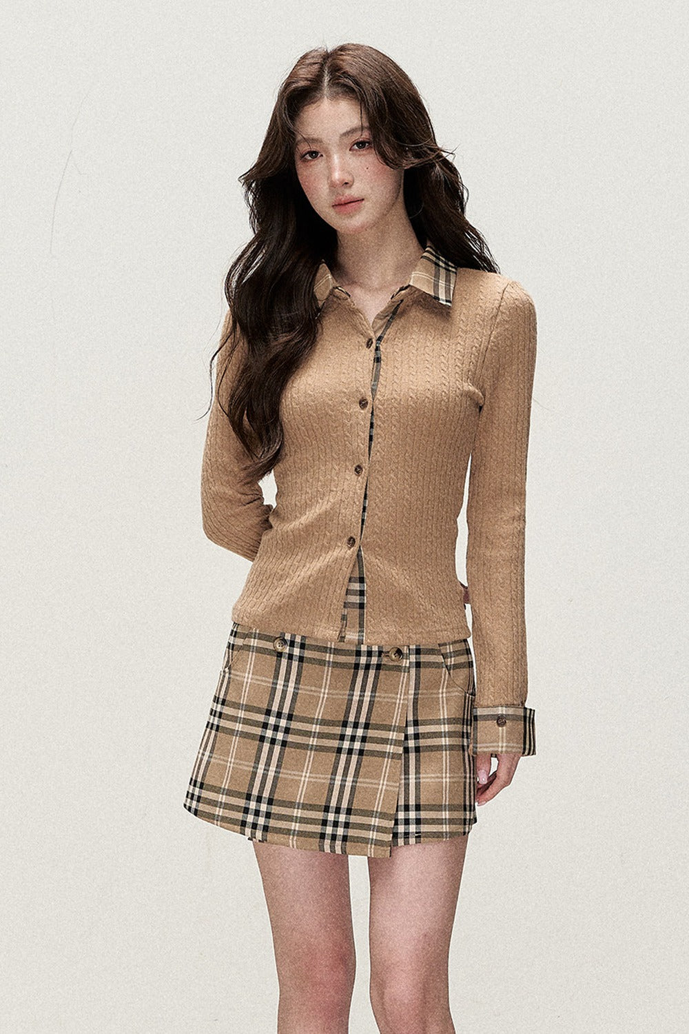 Knitted Cardigan and Skirt Set-Up