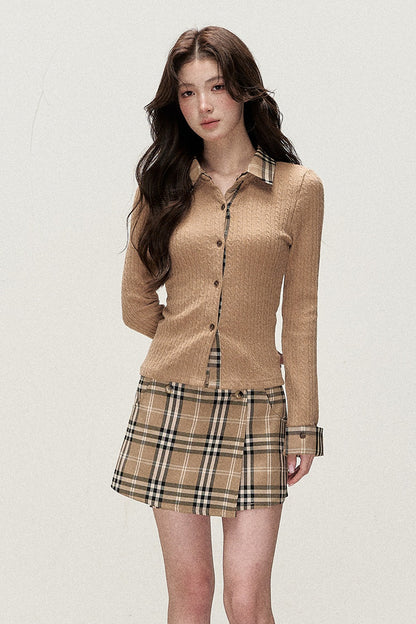 Knitted Cardigan and Skirt Set-Up
