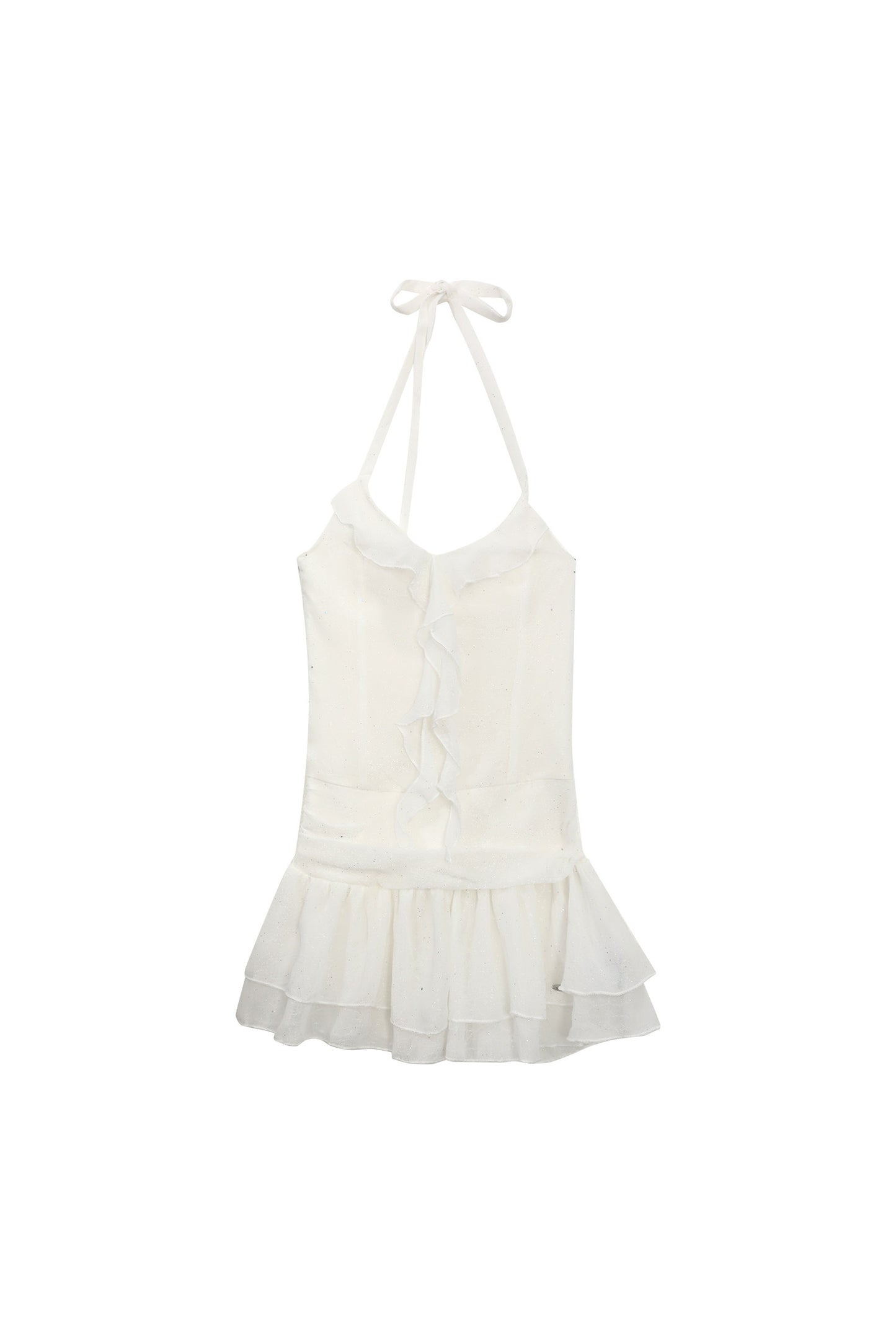 Ruffle Halter Mini Dress