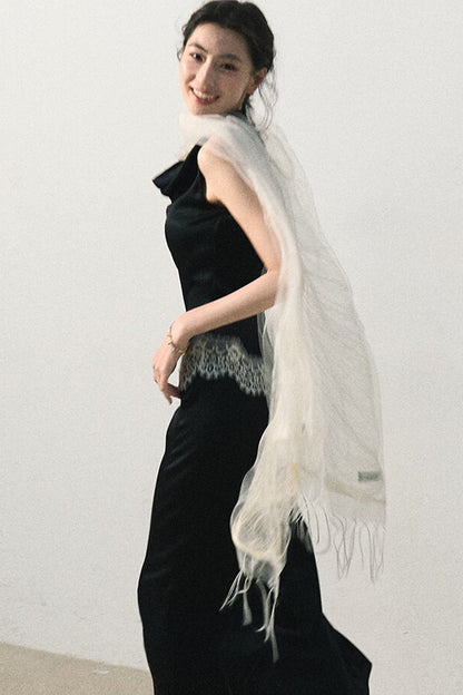 Acetate Lace Off-Shoulder Set-Up