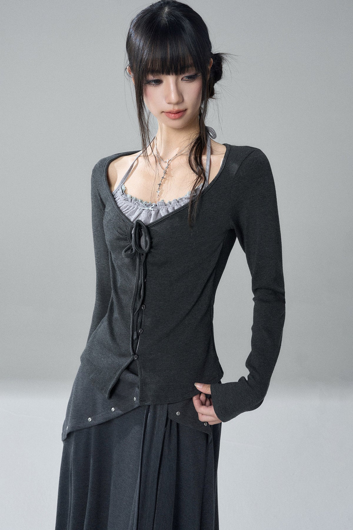 Layered-Look Halter Neck Top