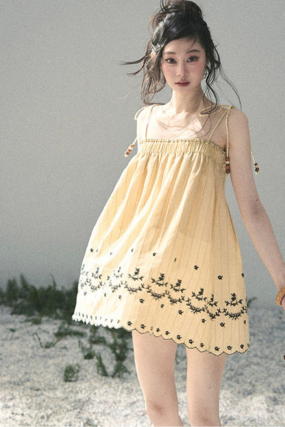 Double-Sided Wave Hem Dress