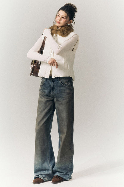 Stand Collar Padded Vest