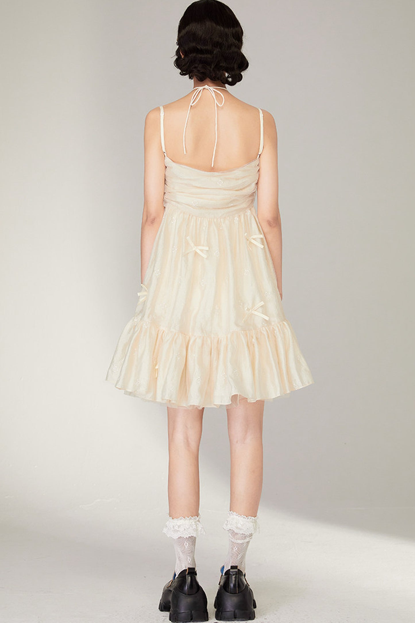Bow Lace Camisole Dress