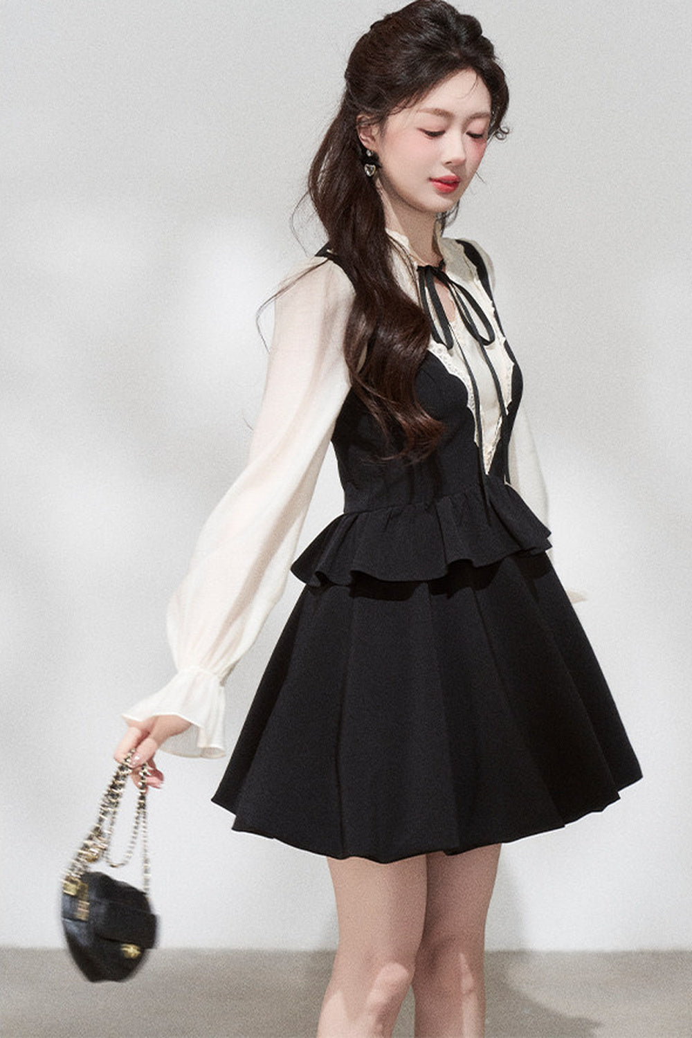 Hepburn Black Floral Dress
