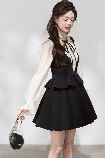 Hepburn Black Floral Dress