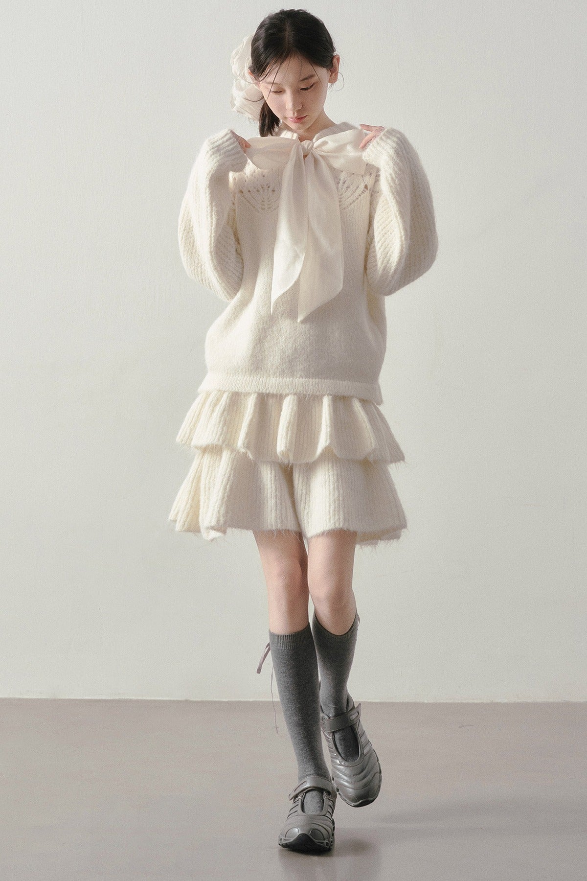 Reversible Knit Sweater and Skirt Set