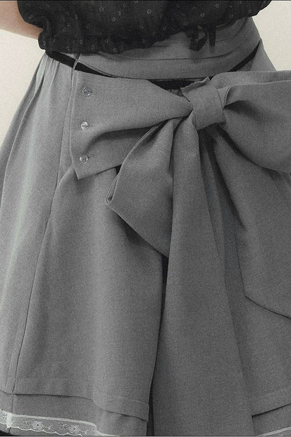 Bow Lace A-Line Skirt