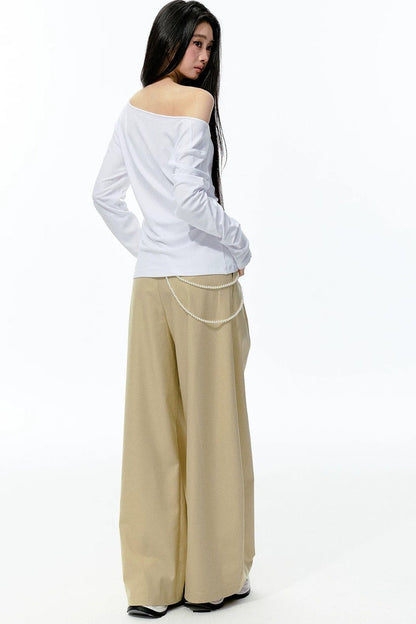 Tee-shirt à manches longues en maille avec imprimé strass