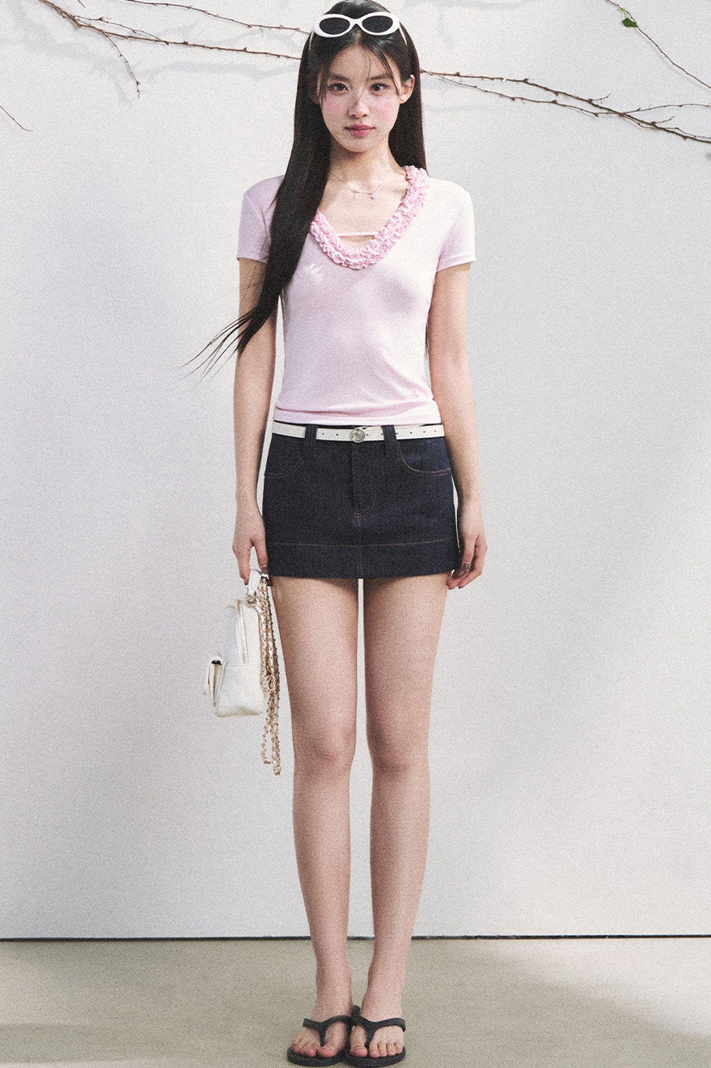 Blusa de lyocell con volantes Nube
