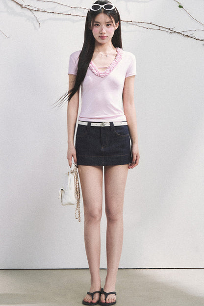 Blusa de lyocell con volantes Nube