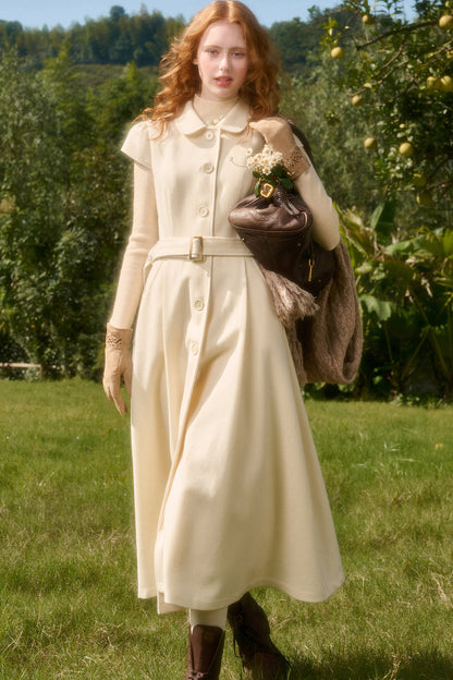 Retro Wool Doll Collar Dress