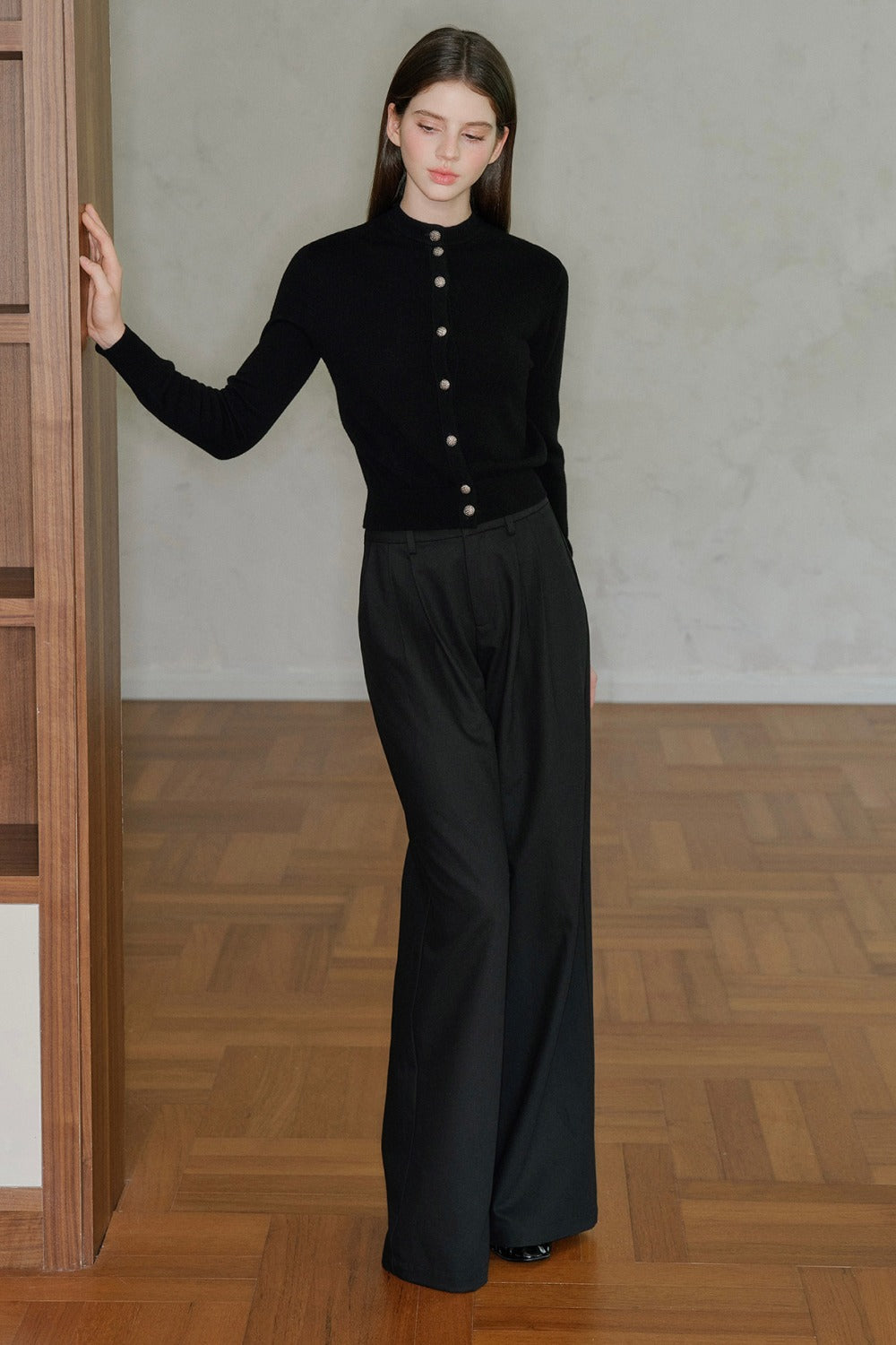Pantaloni drappeggiati a vita alta
