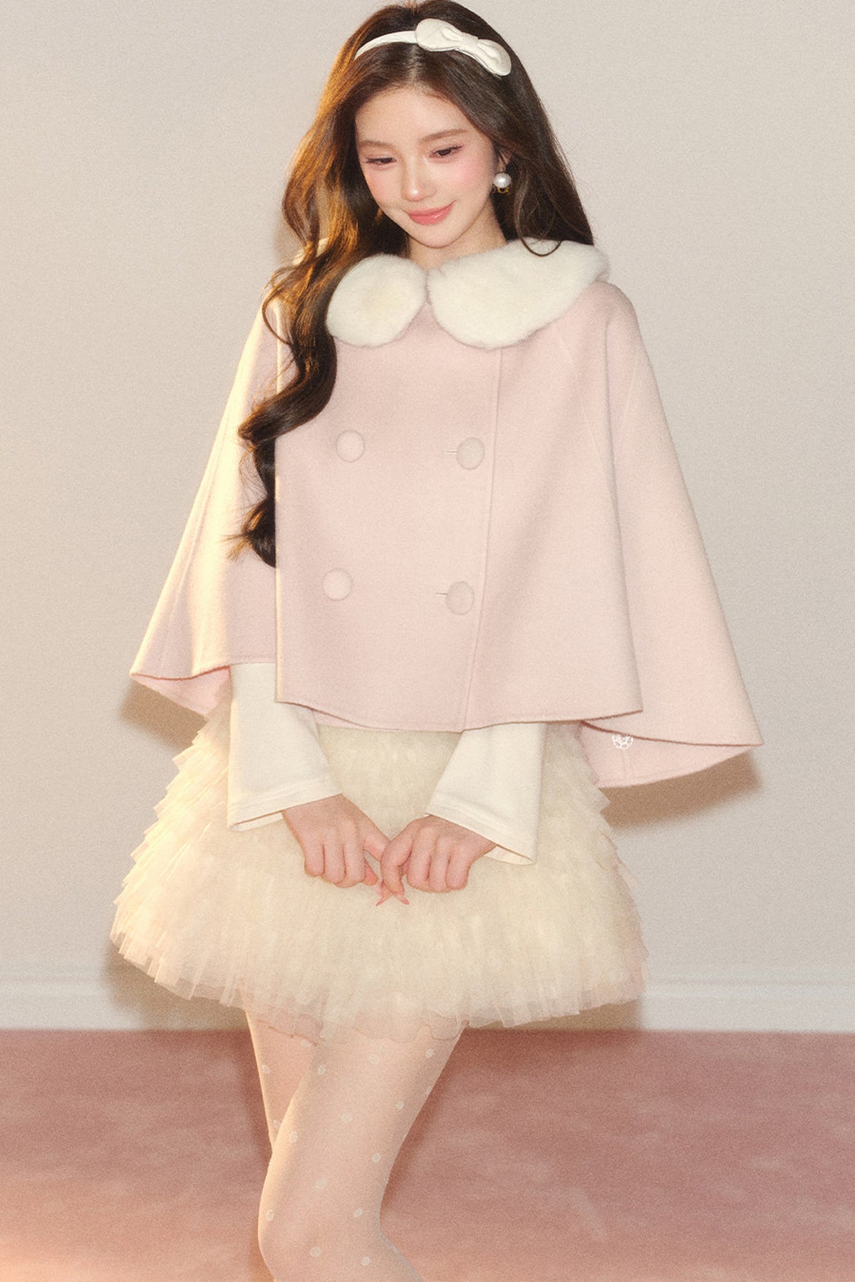 Cream Princess Multi-Layered Tulle Dress
