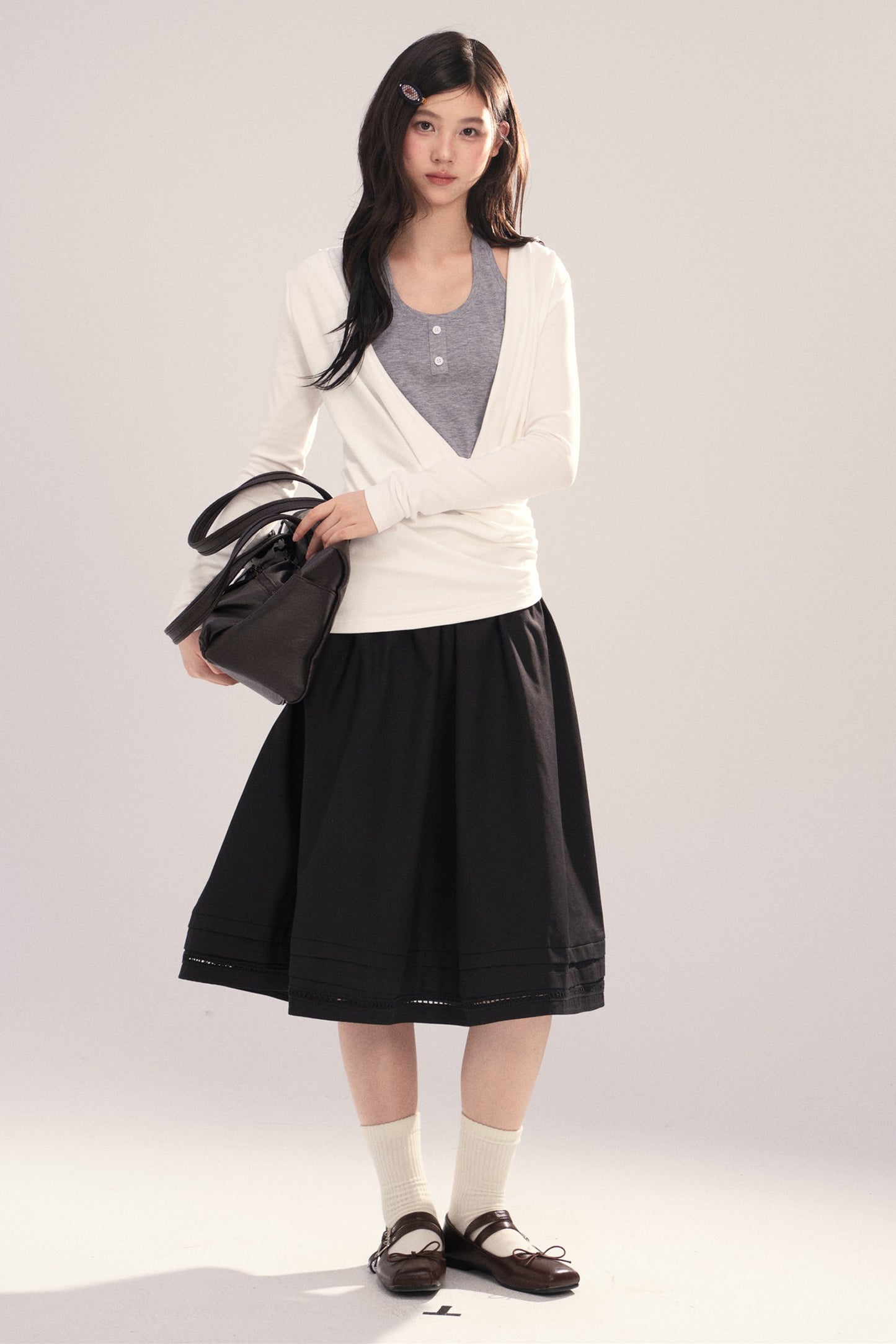Layered-Look Long-Sleeve Top