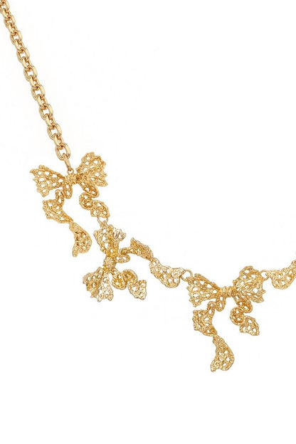Lace Hollow Bowknot Clavicle Chain