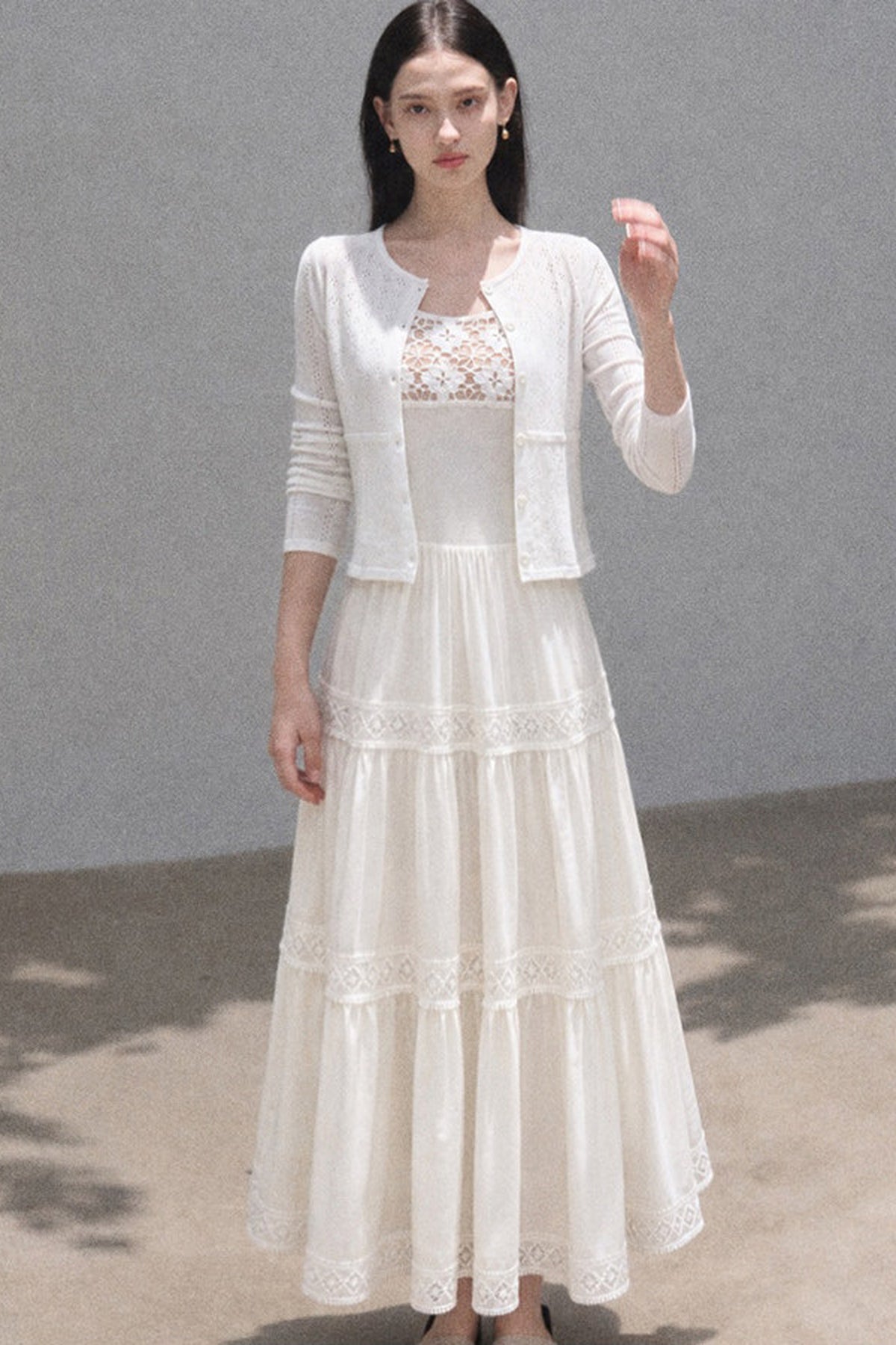Ensemble robe en maille et cardigan