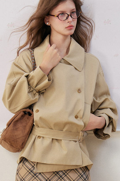 Structured Short Trench Coat