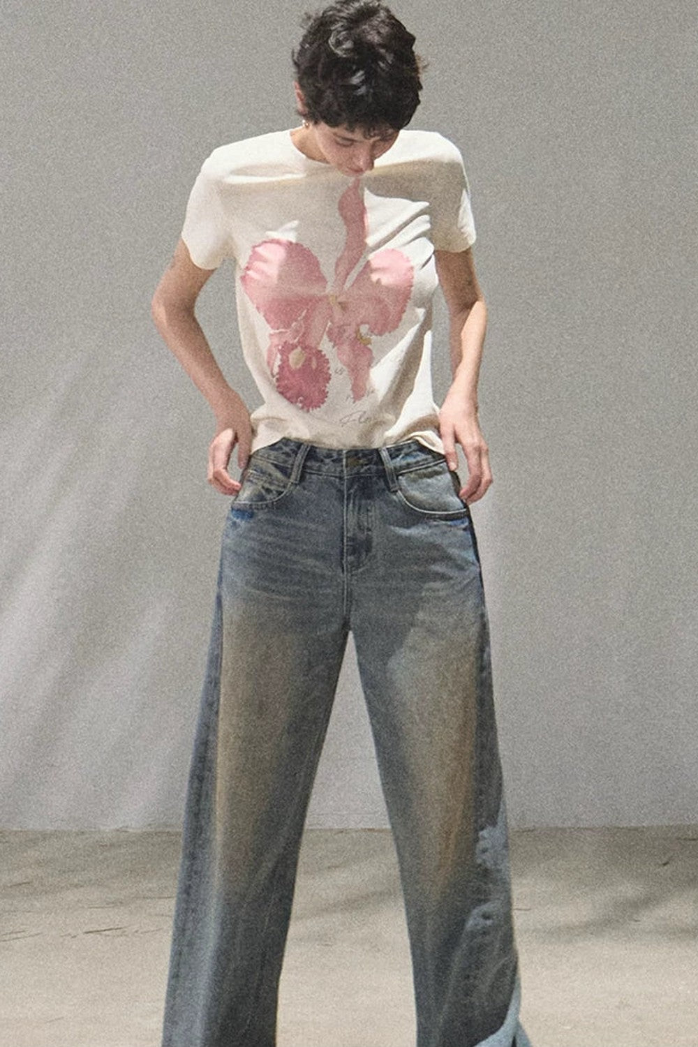 Cotton Printed Short Sleeve Top