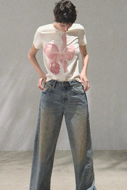 Cotton Printed Short Sleeve Top
