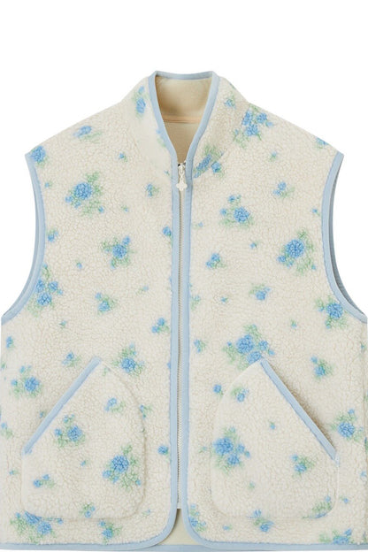 Floral Fleece Vest
