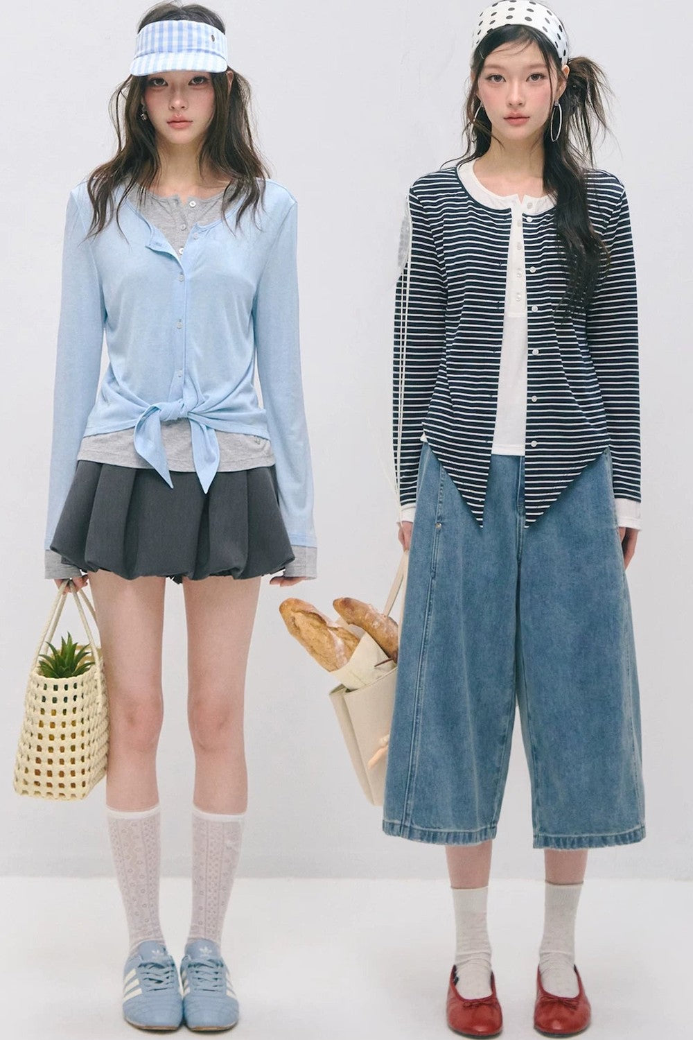 Layered Fake Two-Piece Tencel Wool Top