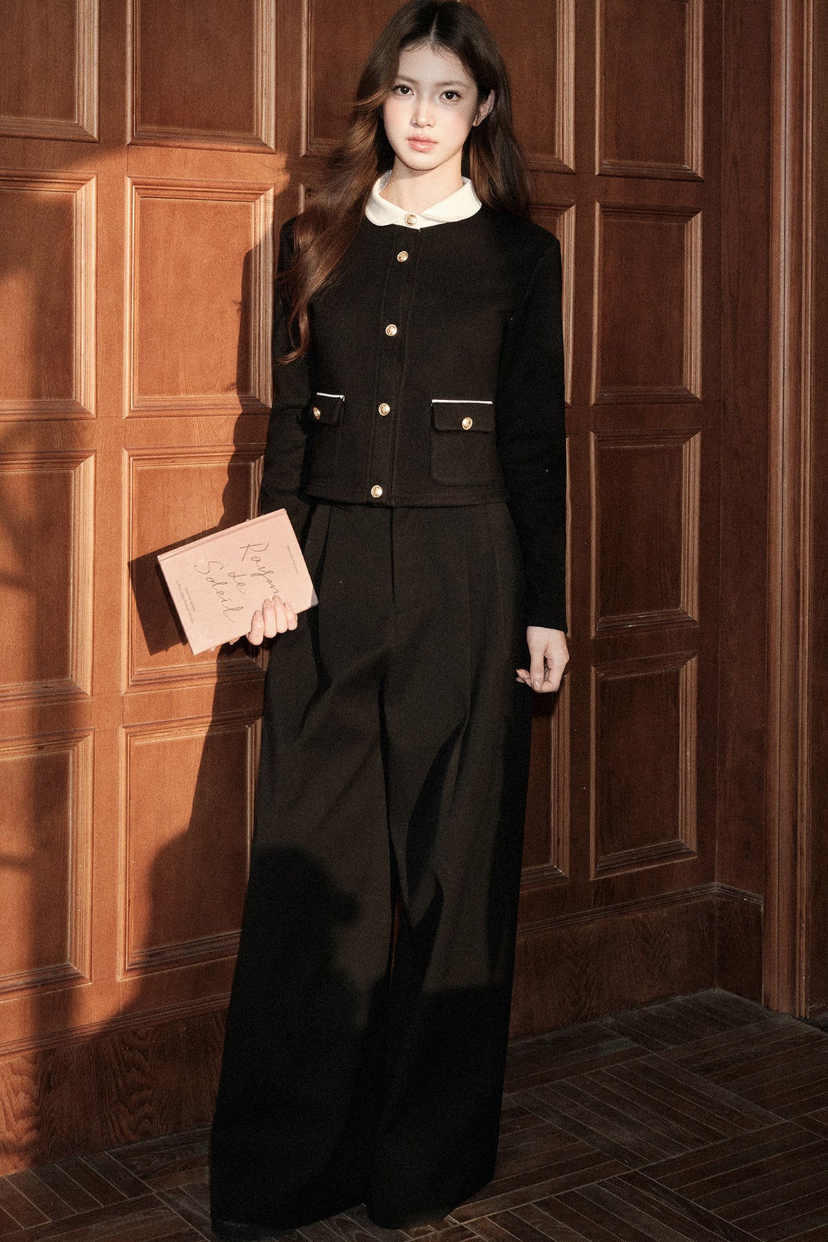 Low-Waisted Wide-Leg Trousers