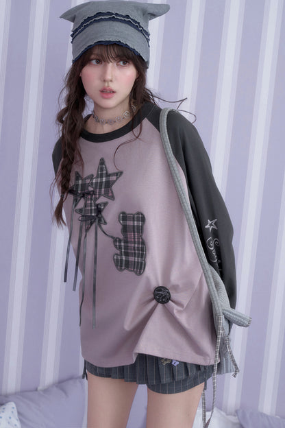 Raglan Sleeve Balloon Bear T-shirt