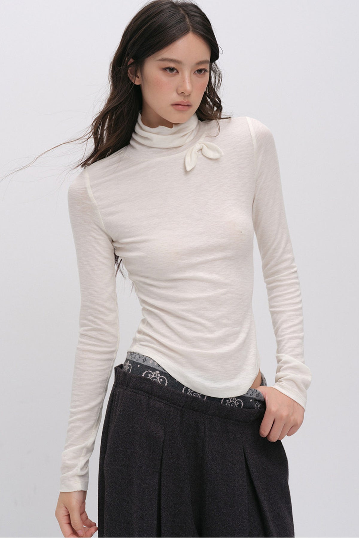 X-Line 3D Bow Tencel Wool T-Shirt