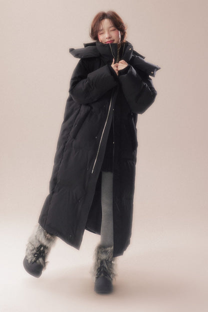 Long 90 White Goose Down Coat