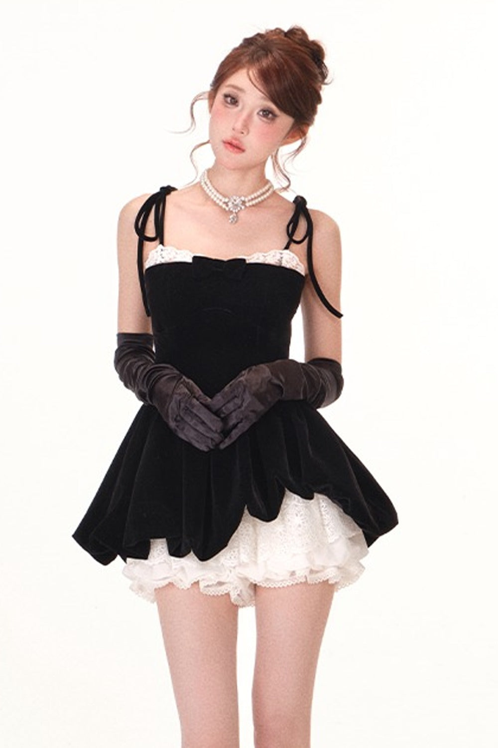 Velvet Lace Bud Dress, Pants and Jacket Set