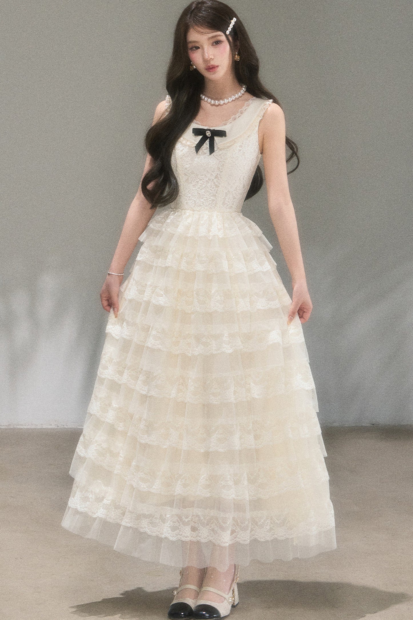 Thousand-Layer French Lace Dress
