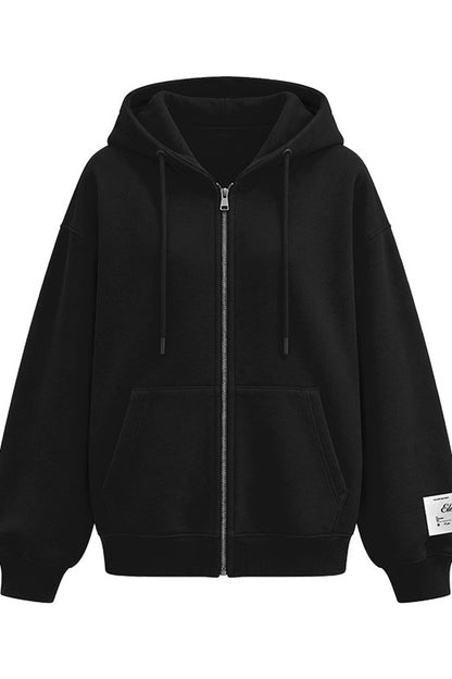 Loose Zip-Up Hoodie