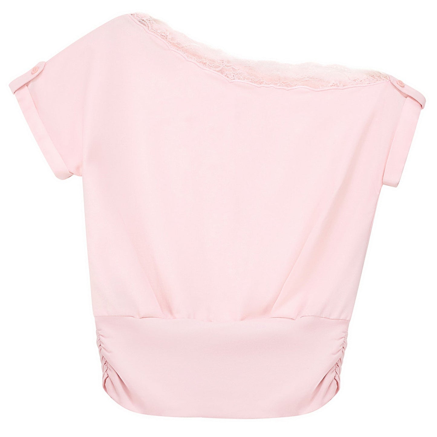Linen Lace Off-Shoulder Blouse
