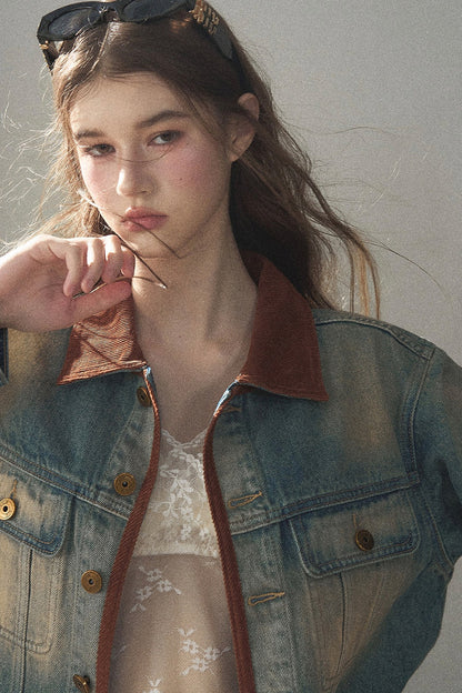 Denim Jacket & Skirt Suit Set-Up
