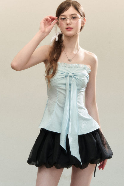Floral Ruffle Short Skirt